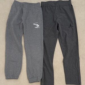 Nike Kids Gray and Charcoal Joggers Lot of 2